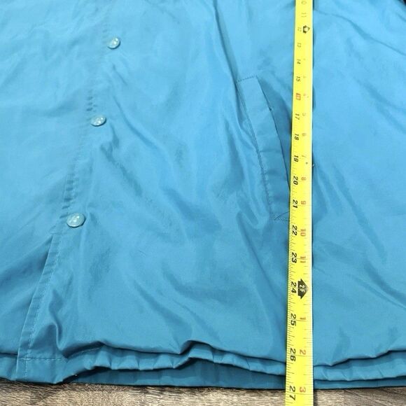 Vintage 90s Coach Jacket Nylon Windbreaker Blue Made in USA Embroidered Logo XL - Picture 8 of 9